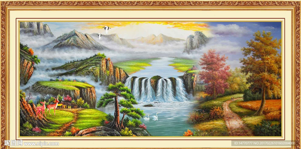 山水风景油画