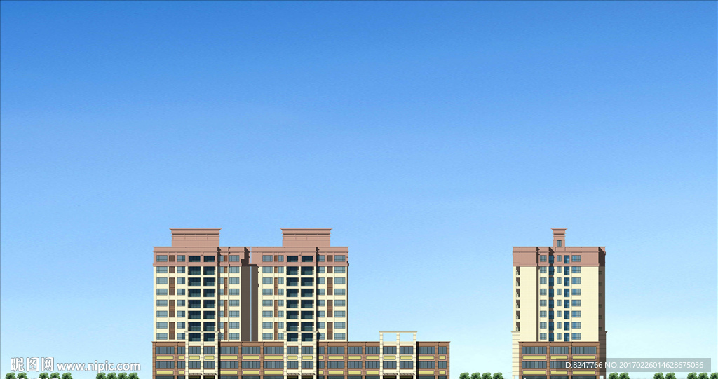 立面建筑效果图