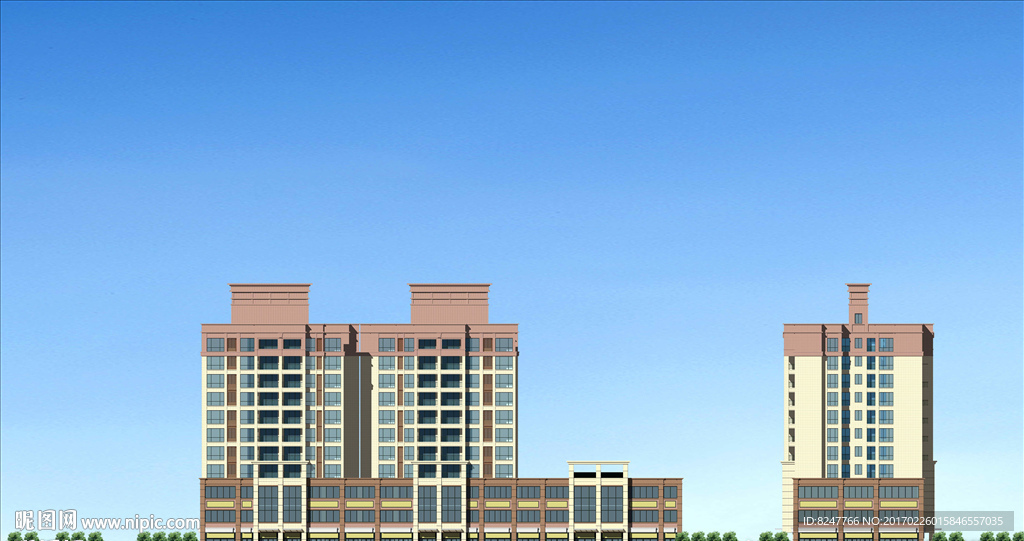 立面建筑效果图