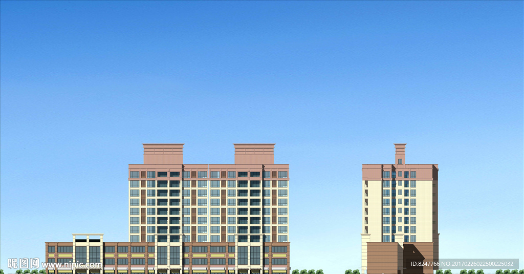 立面建筑效果图