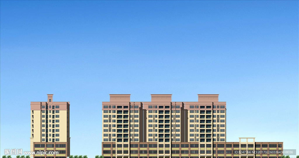 立面建筑效果图