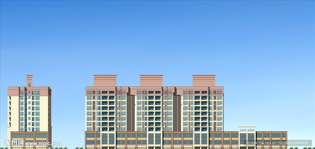 立面建筑效果图