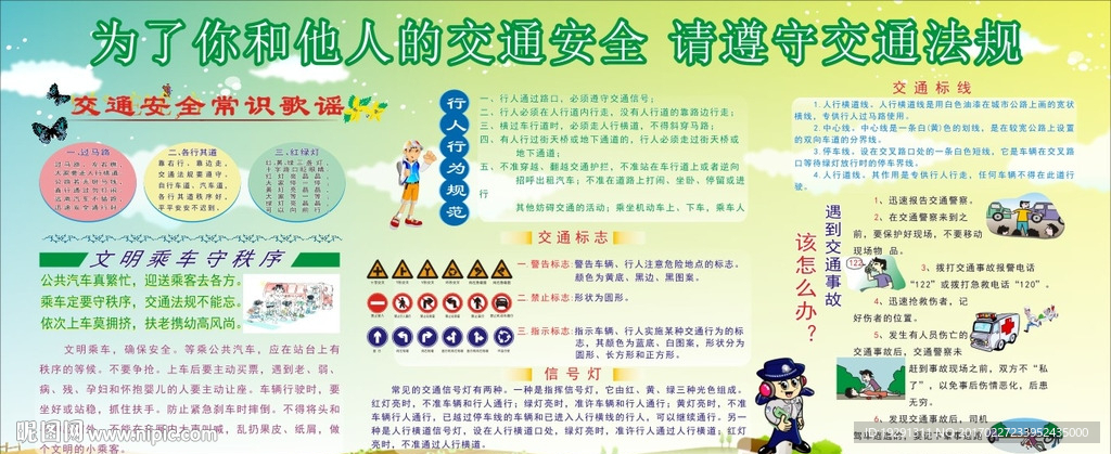 交通知识展板