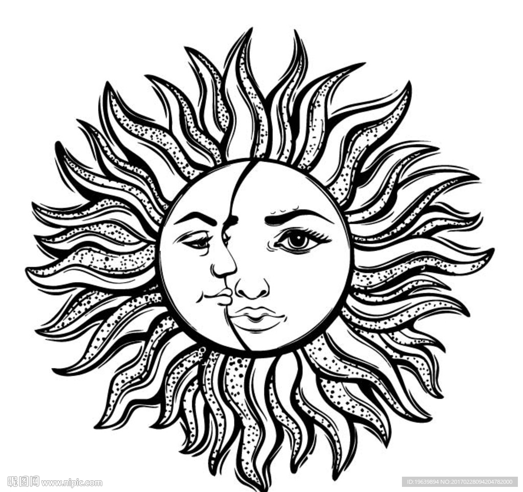 日月太阳脸