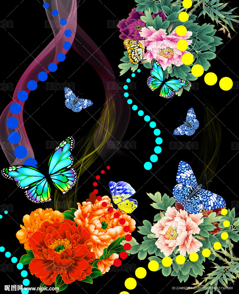 鲜花蝴蝶