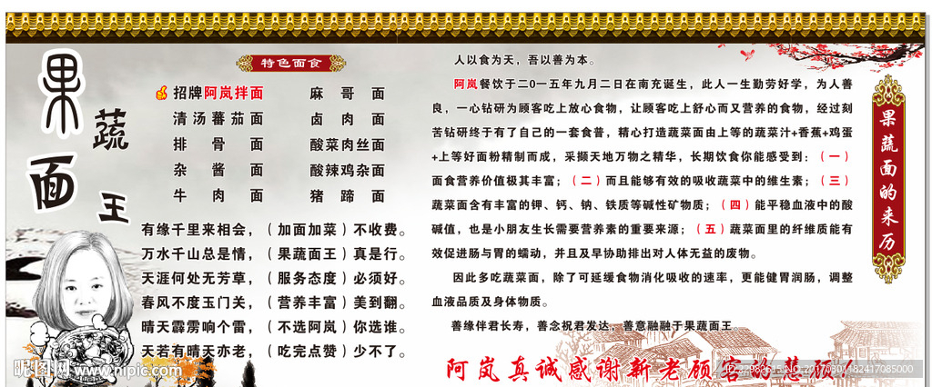 果蔬面的来历简介