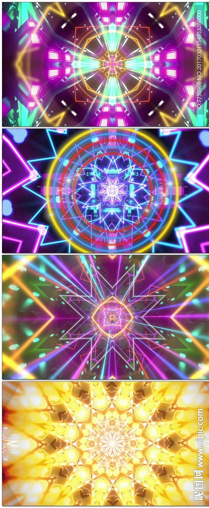 极品绚丽万花筒动感舞蹈大屏