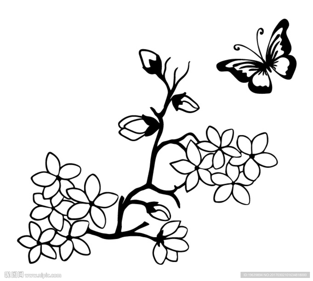 鲜花蝴蝶