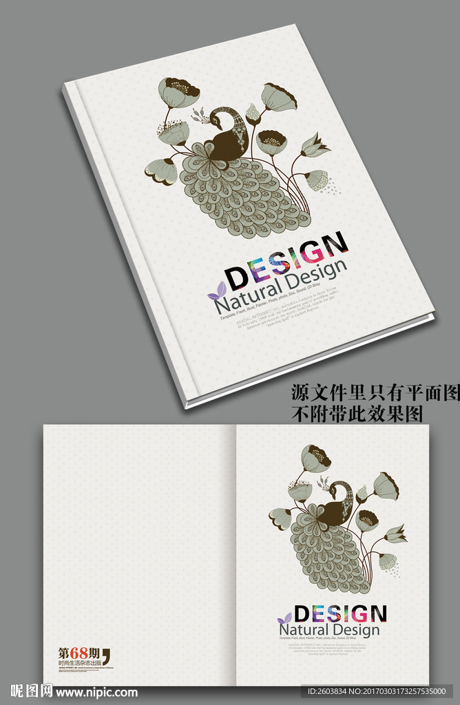 时尚孔雀画册封面