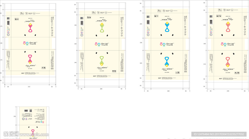 纸尿裤包装平面图