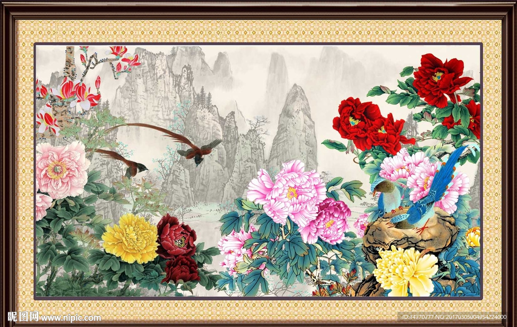 国画牡丹