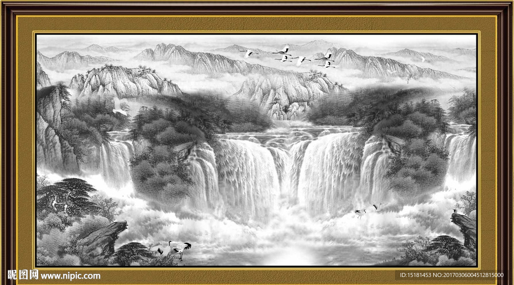 水墨山水画