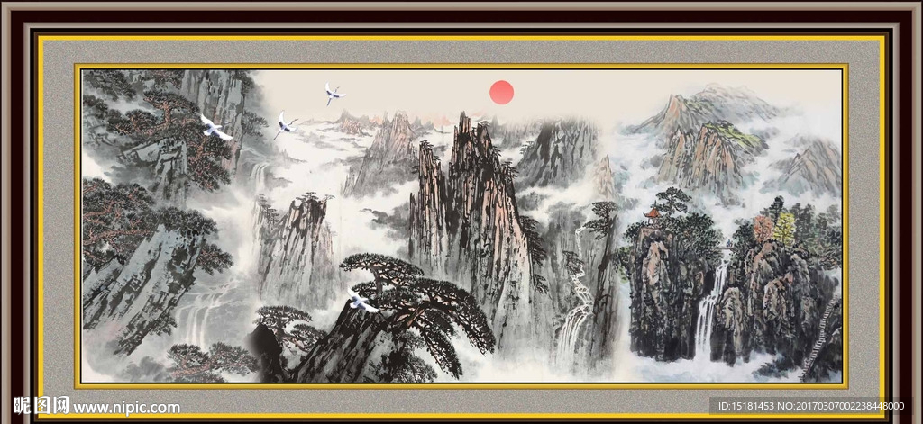 巨幅山水画