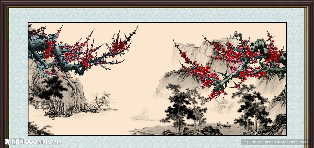 国画梅花