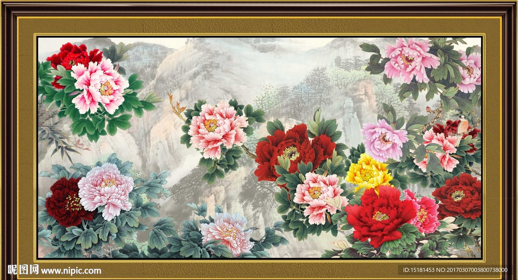 国画牡丹