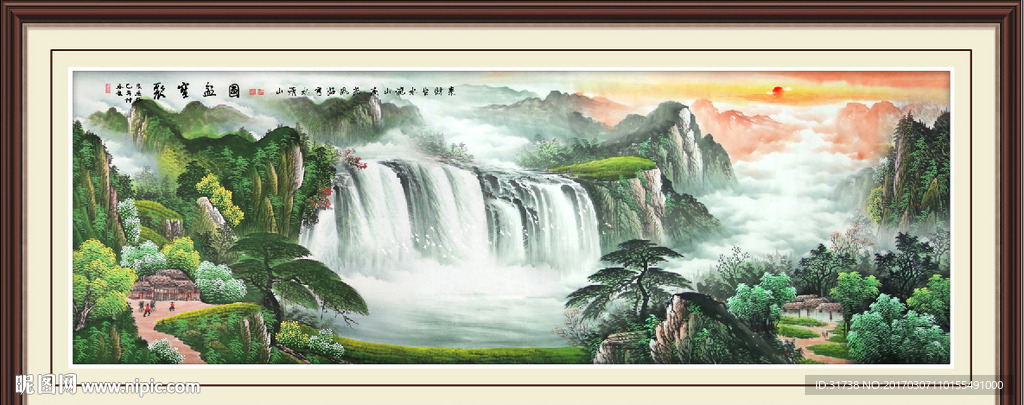 聚宝盆国画