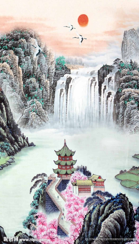 国画山水玄关