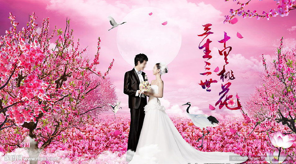 三生三世十里桃花婚礼写真背景