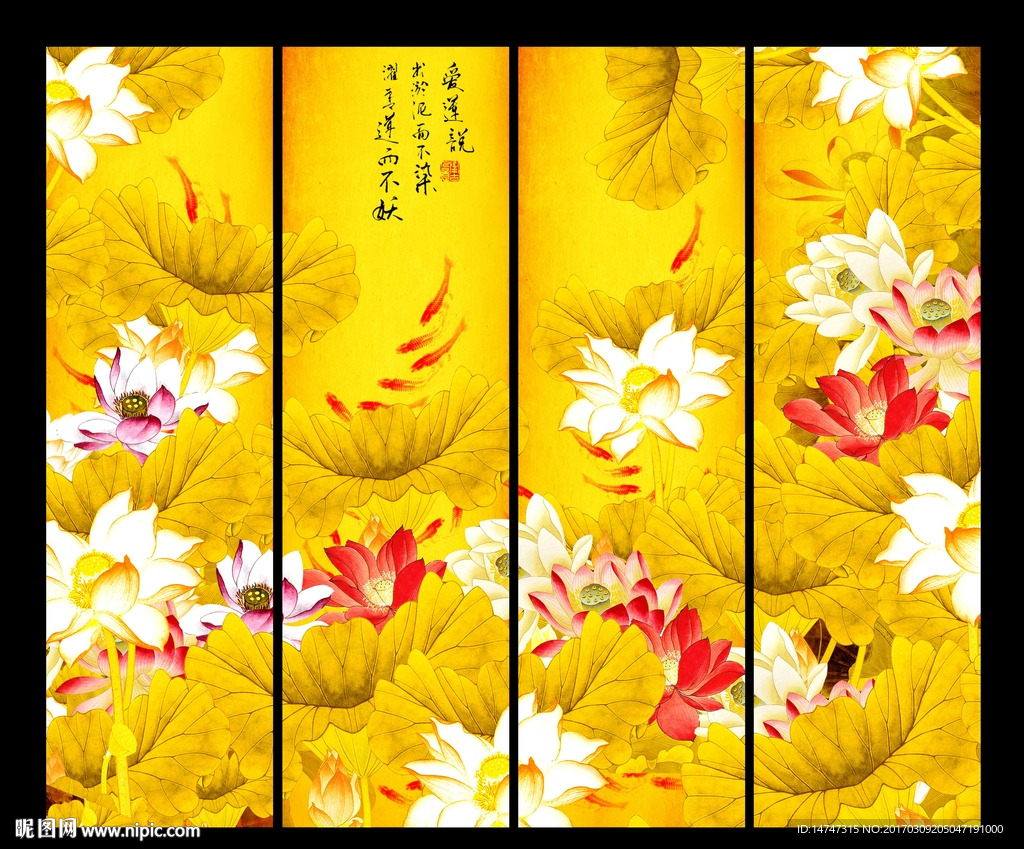 金色荷花
