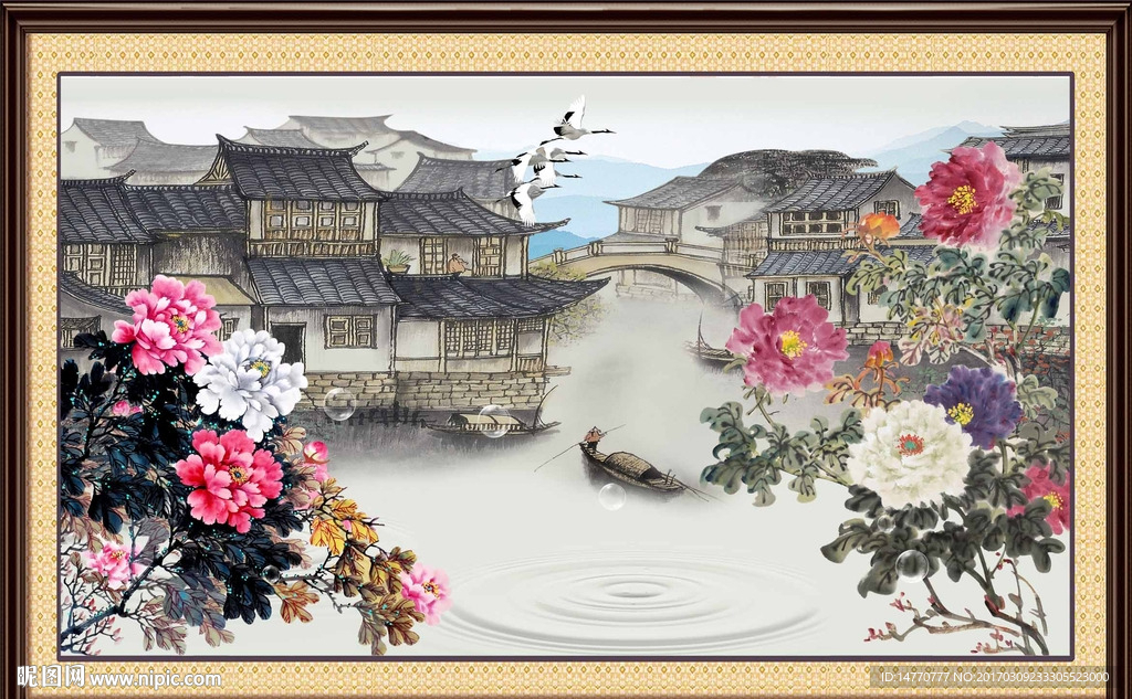 国画牡丹