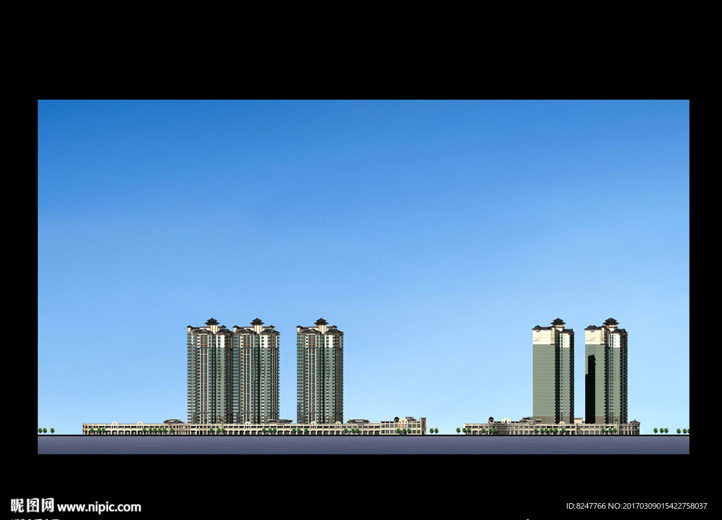立面建筑效果图