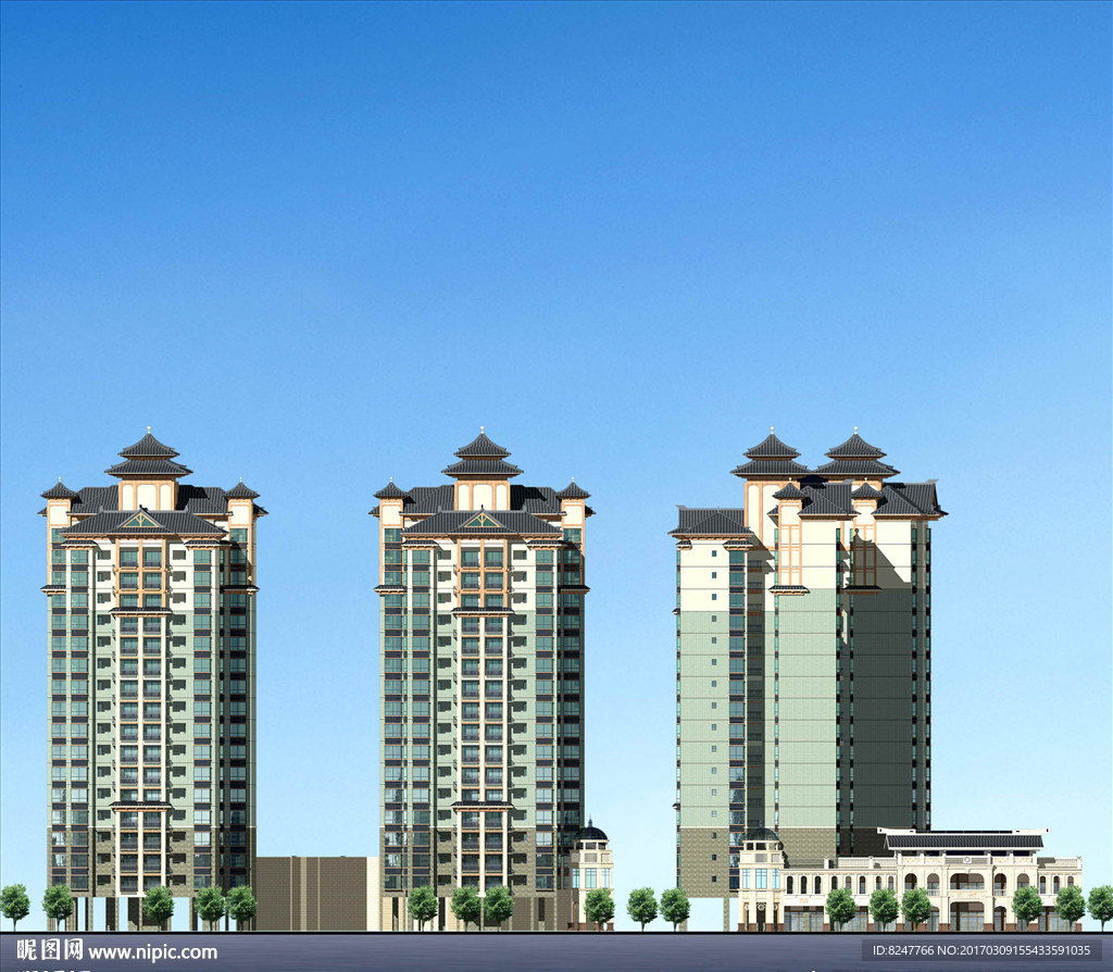立面建筑效果图