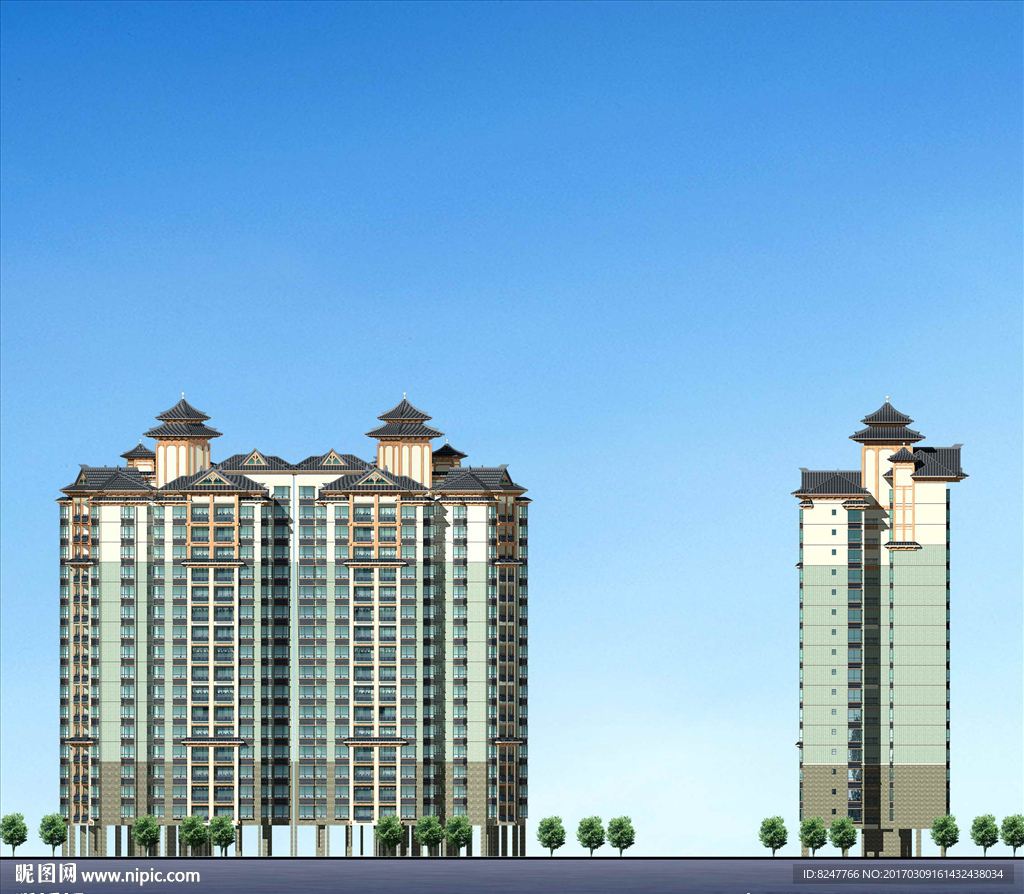 立面建筑效果图
