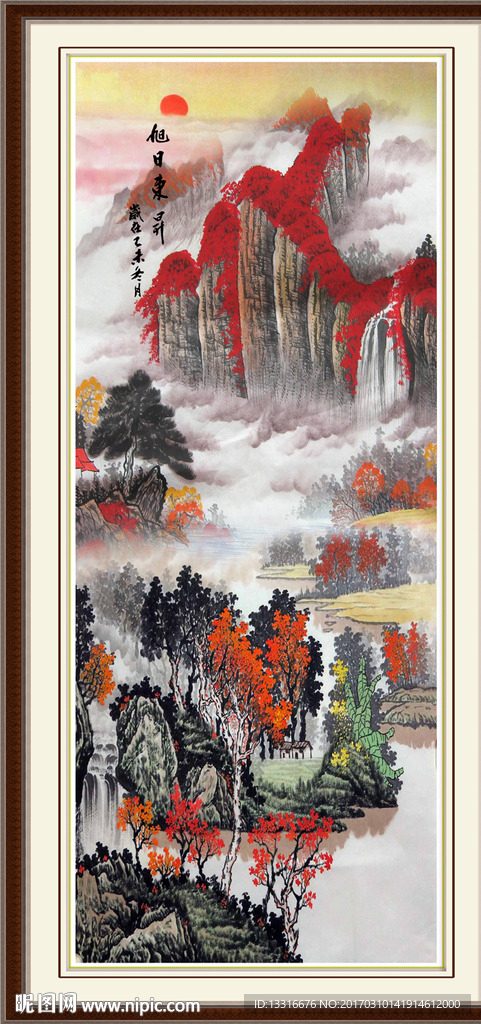 竖幅国画