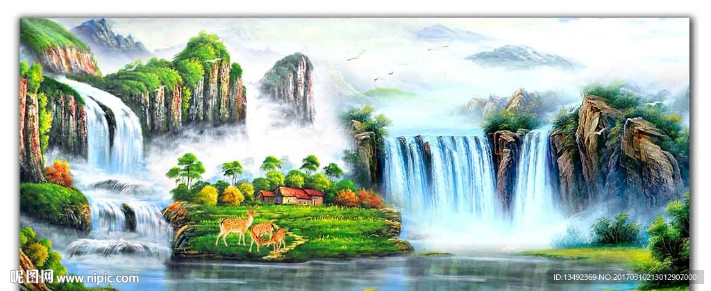 山水油画