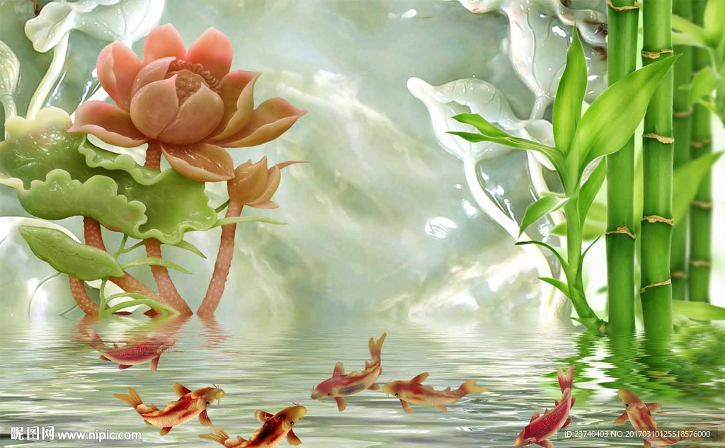 3d玉雕背景墙