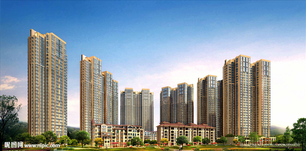 住宅区建筑效果图
