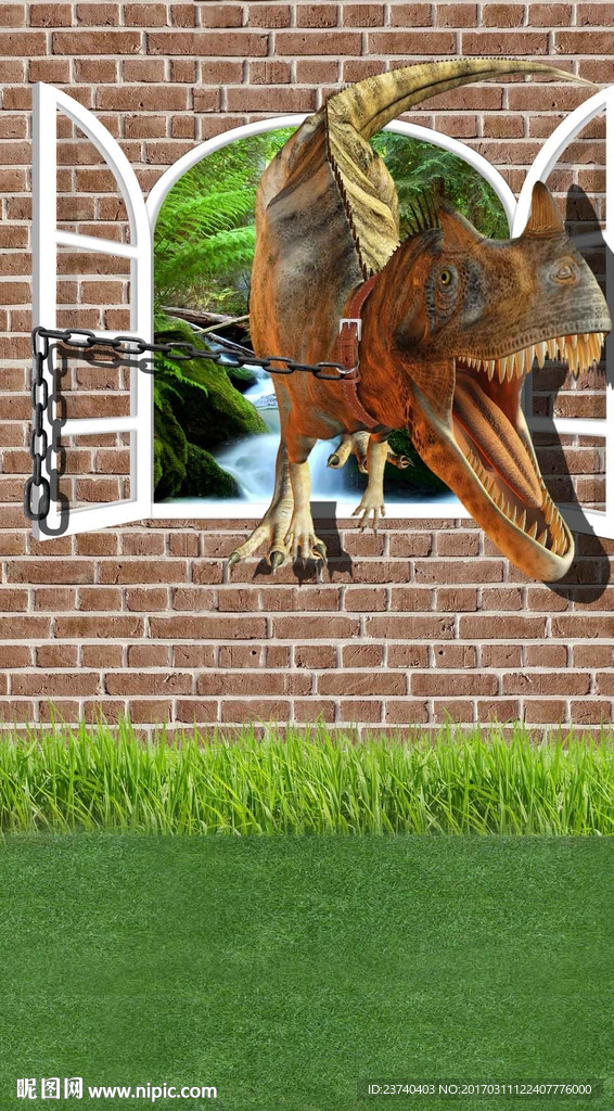 3d恐龙玄关