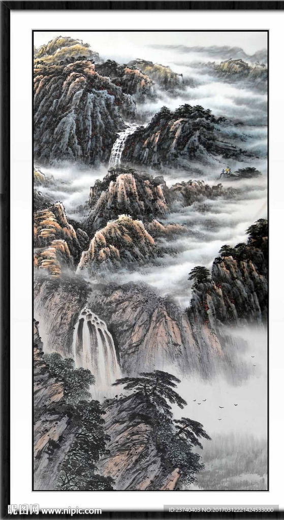 竖幅国画