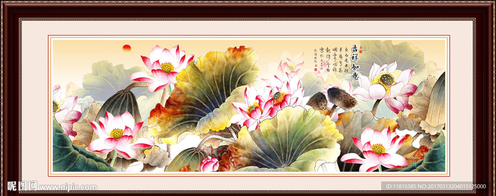 荷花装饰画