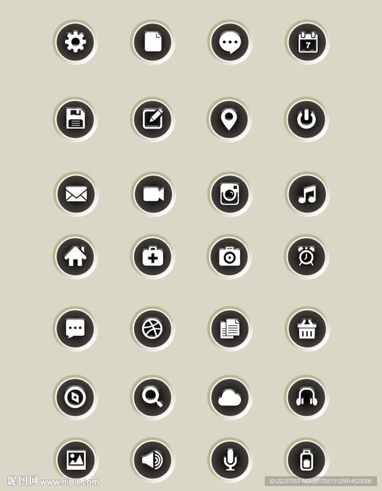 按钮图标标志标识icons