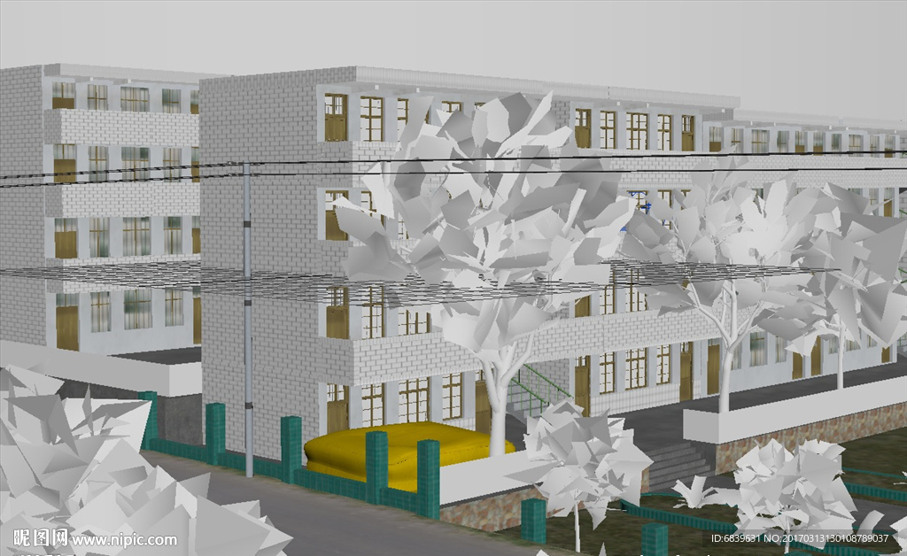 小学教学楼3d模型