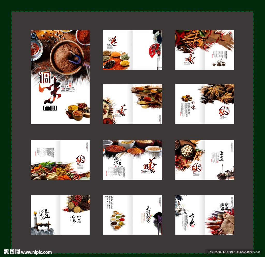 美食调料画册