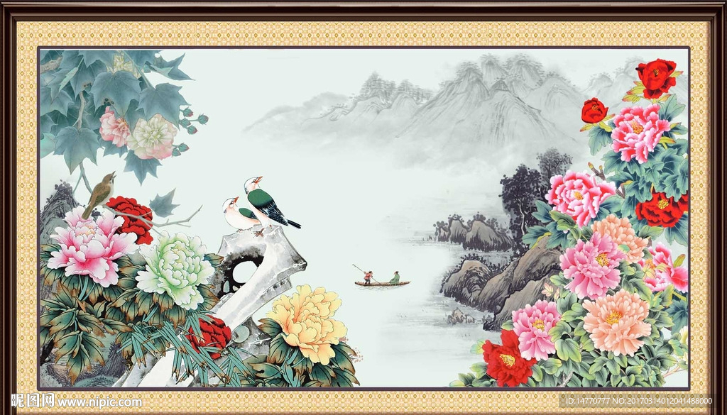 国画牡丹