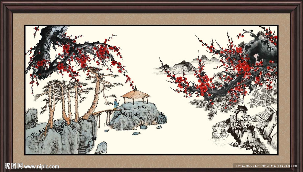 国画梅花