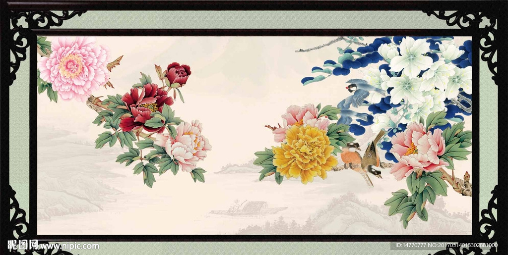 国画牡丹