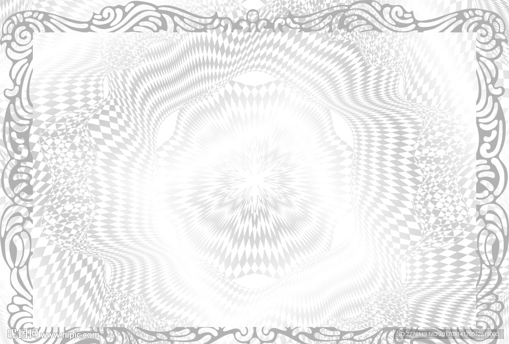 灰银 特约证书纹