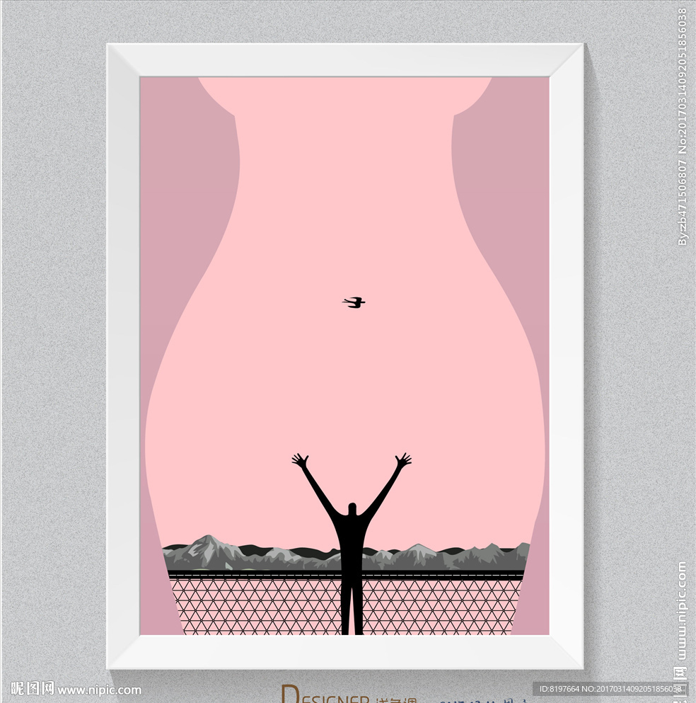 手绘时尚插画抽象画