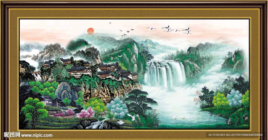 巨幅山水画