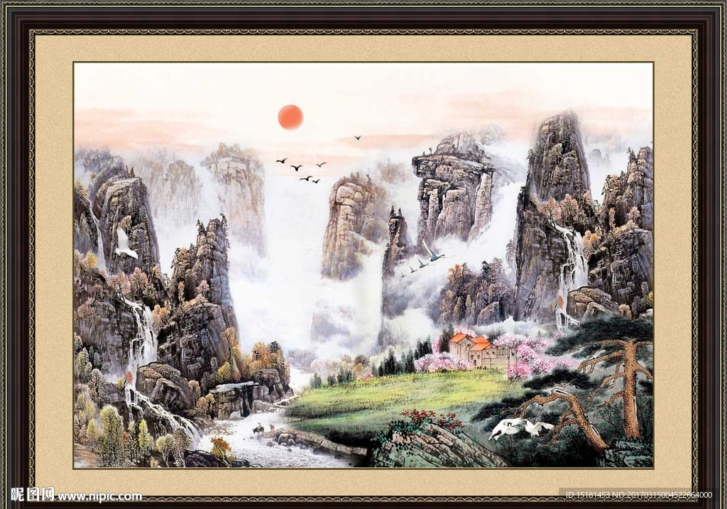 巨幅山水画