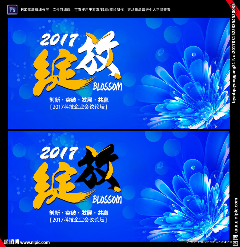 绽放