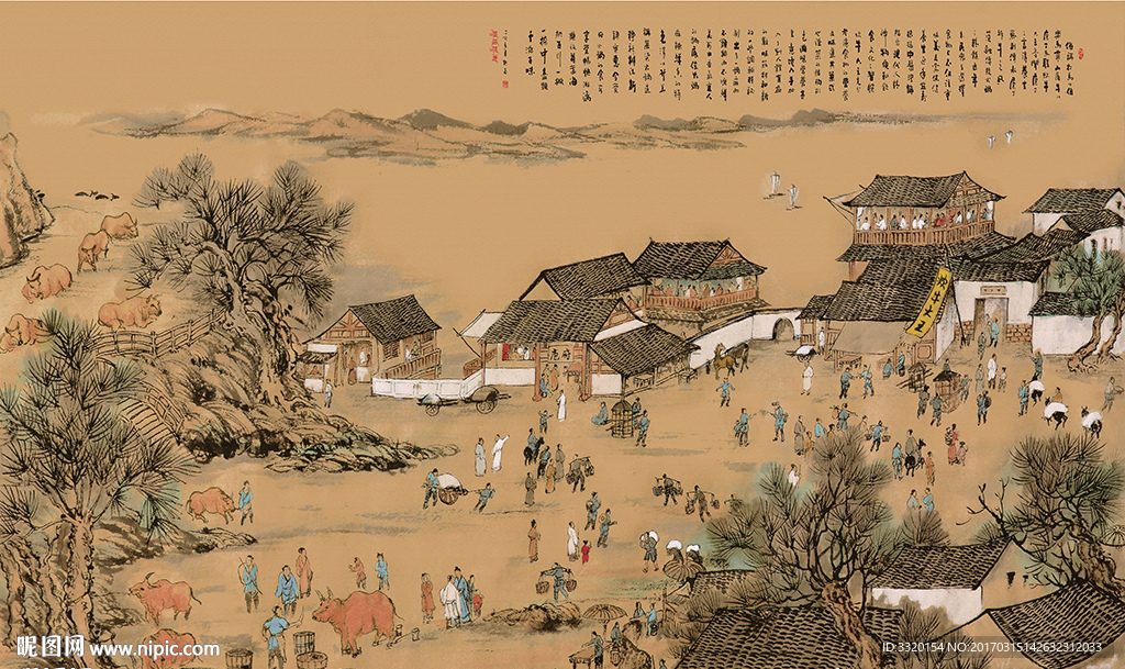 餐厅火锅工装背景墙