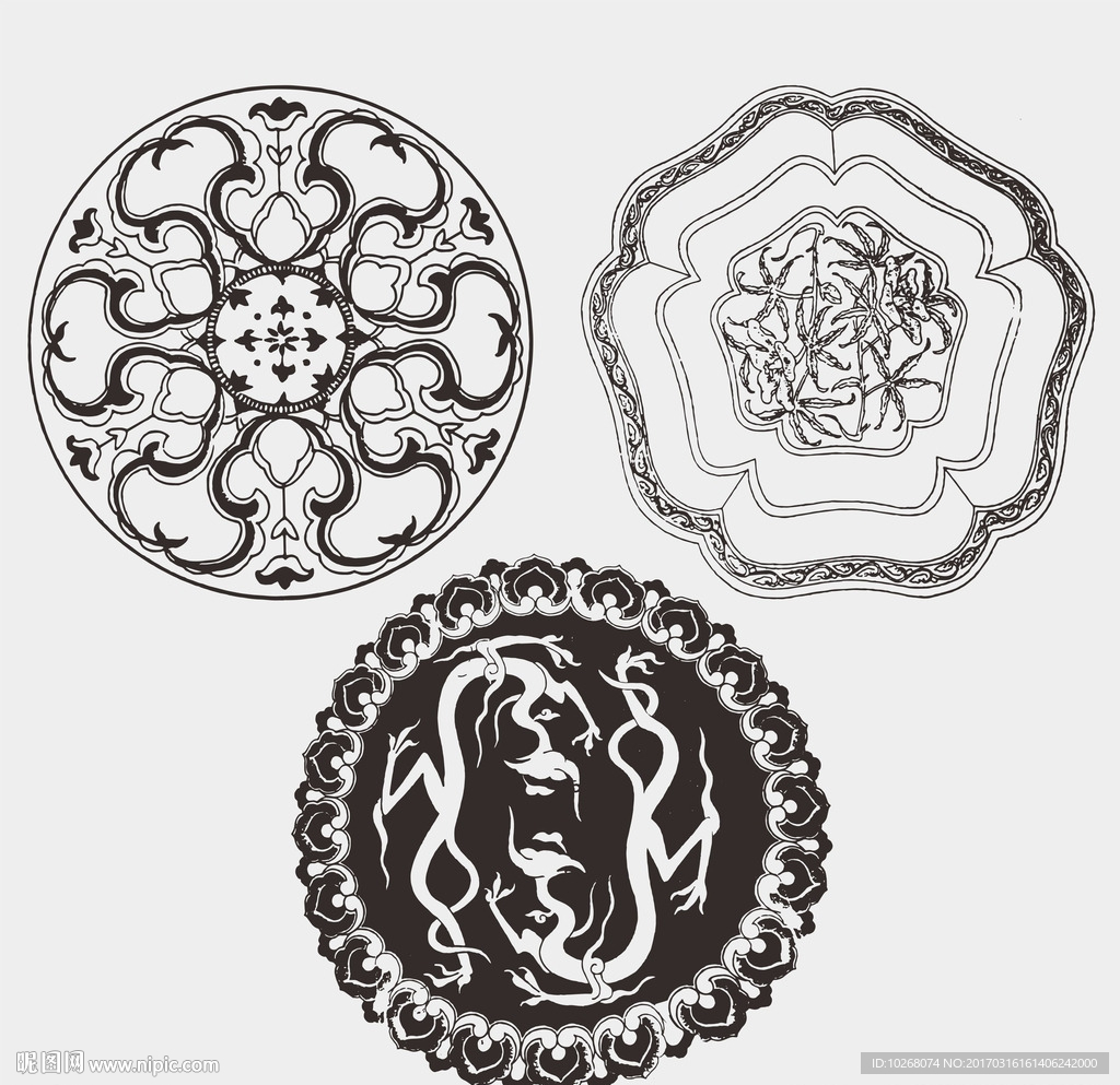 复古花纹矢量文件