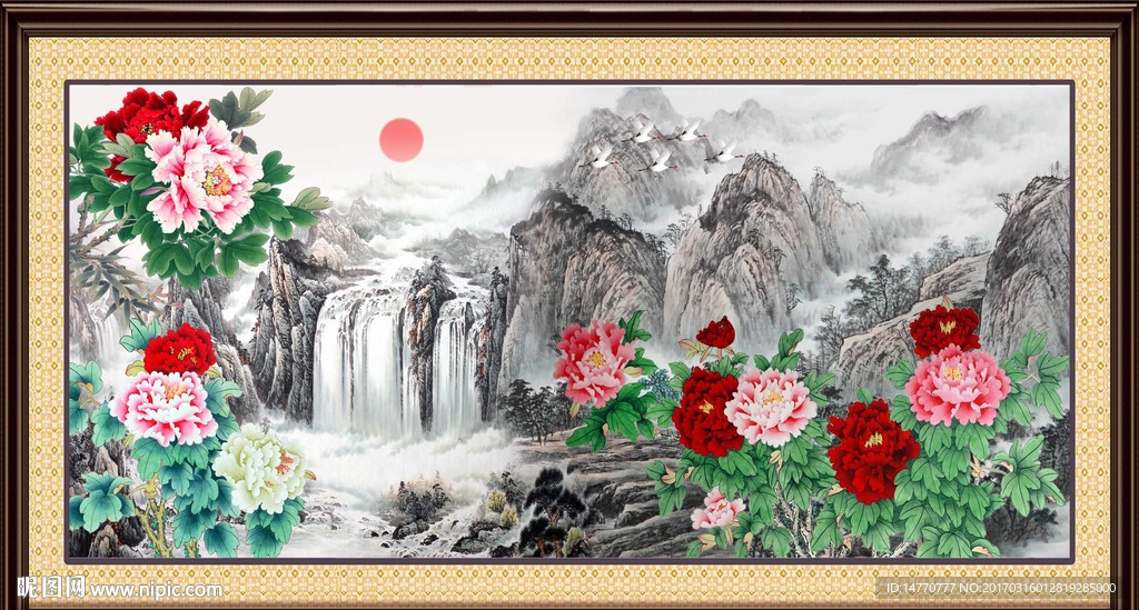 国画牡丹
