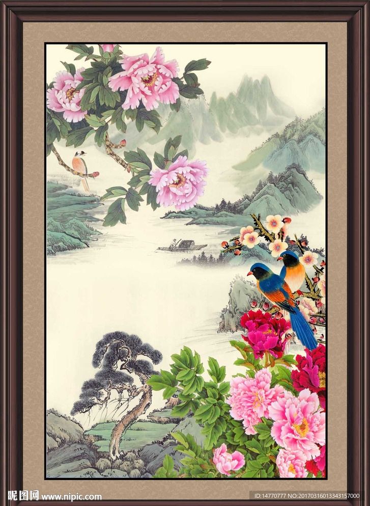国画牡丹