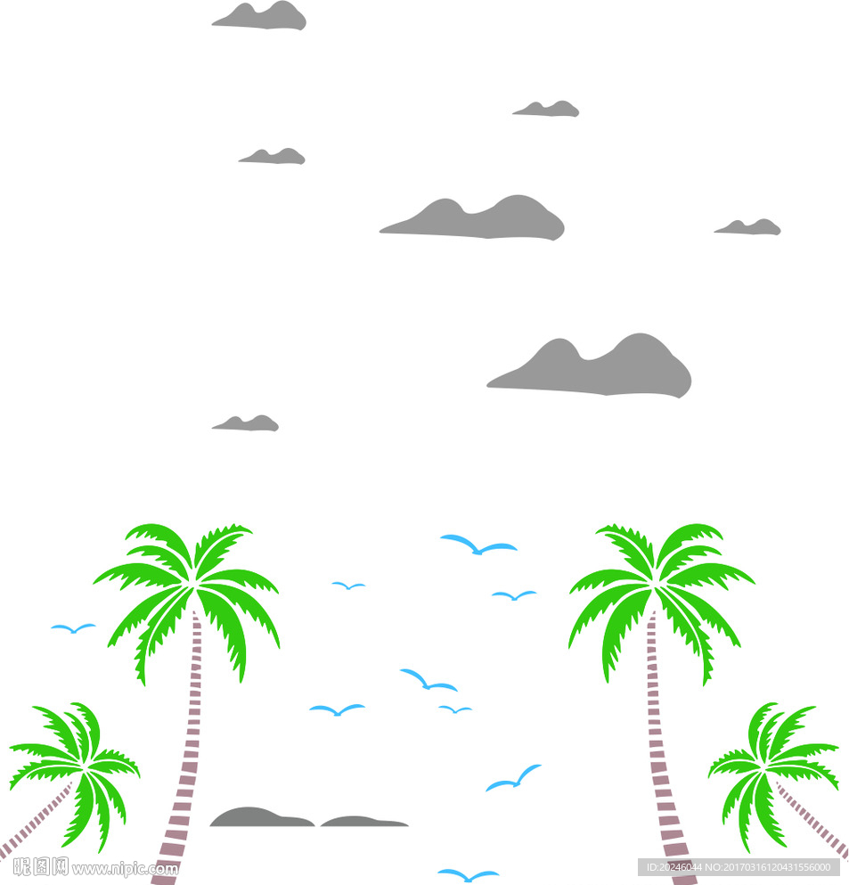椰子树矢量图